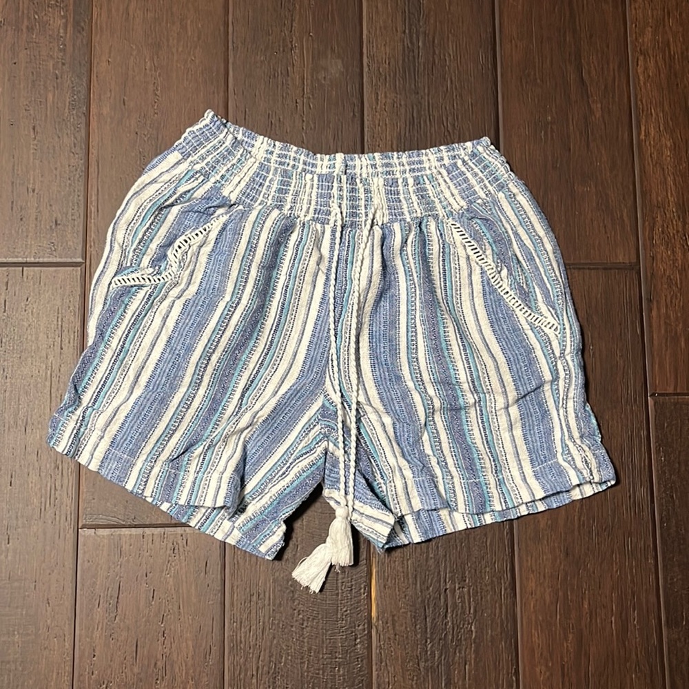striped flowy beach shorts